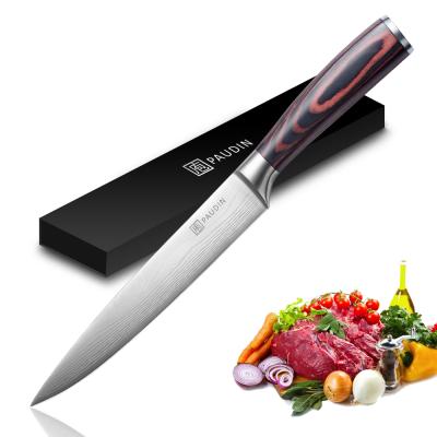 China 8 Inch Yangjiang Handle Viable Wavy Pattern Blade Ergonomic Kitchen Knife for sale