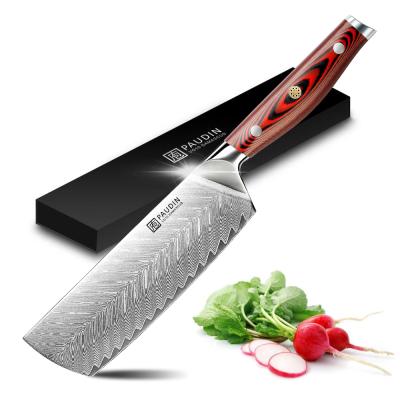 China Sustainable New Design Full Tang 67 Layers Cleaver Butcher Knife Damascus G10 Handle Stainless Steel for sale