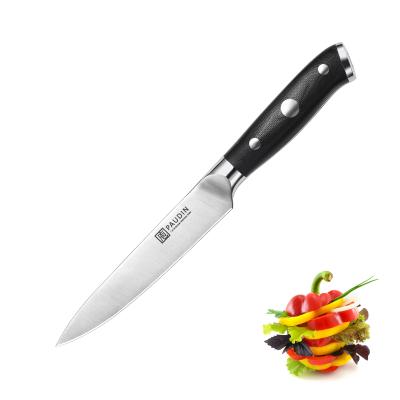 China Paudin Durable 5 Inch German High Quality Stainless Steel Blade Durable G10 Handle Serving Kitchen Knife for sale