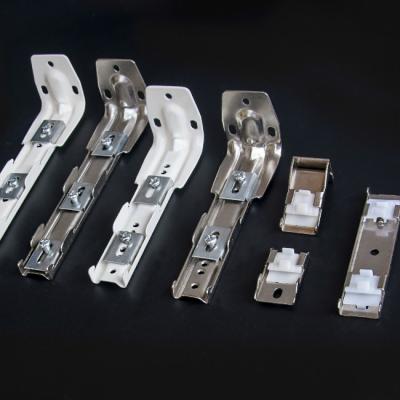 China Aluminum Alloy Factory Selling Aluminum Curved Rail Brackets and Finial Plastic Wholesale Runner Accessories for sale