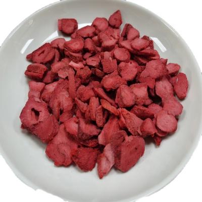 China FD Fruit Maker Organic Freeze Dried Strawberry FD Strawberry Slices Strawberry Flake Snack for sale