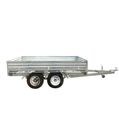 China Galvanized Car Trailer Hot Dipping Flat Top Trailer With 3.5T ATM for sale