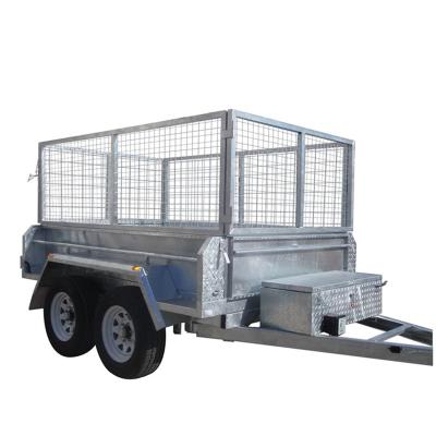 China The most popular tandem hydraulic tipper box 10x5 car trailer tipper cage trailer for sale