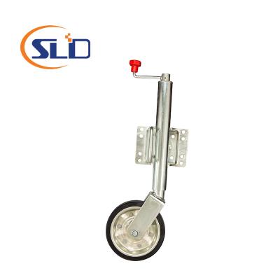 China Trailer Parts 8 Inch Wind Top Swing Up H.D.G Bolt On Clamp Trailer Jockey Wheel for sale