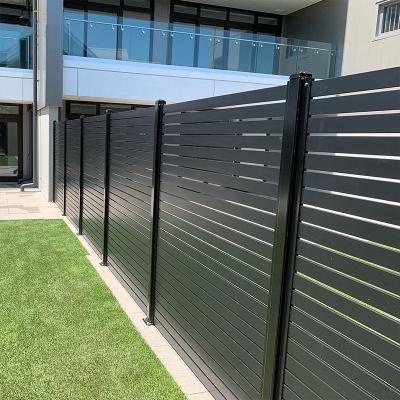 China Hot Selling Aluminum Slat Horizontal Privacy Fence Easily Assembled Aluminum Barrier for sale