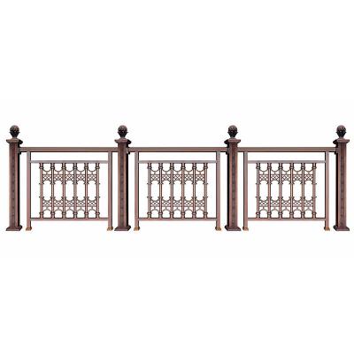 China Modern Rustic Oil Rubbed Bronze Sandcast Style Balustrade Bracket Stair Railing Luxury Design for sale