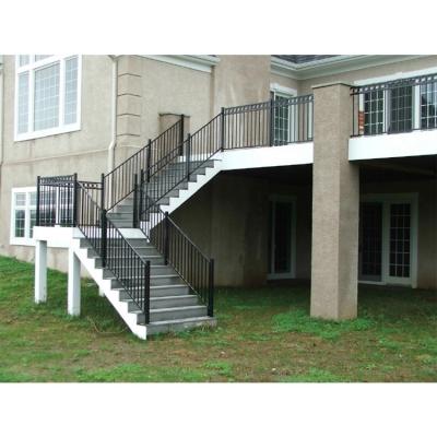 China Modern Outdoor Wrought Iron Staircase Fencing Accessories Stair Handrail Cheap Stairs Railing for sale