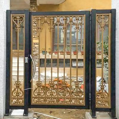 China Easily Assembled Use For Exterior Steel Exterior Door Stable Quality Trustworthy Wrought Iron Door For Promotion for sale