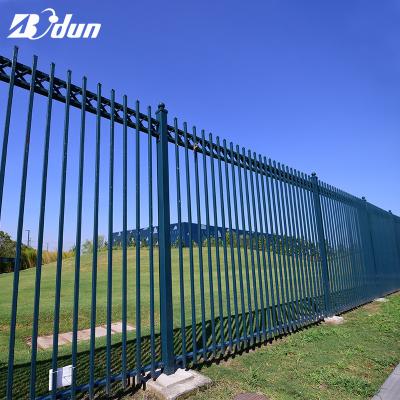 China Easily Assembled Security Metal Fence Outdoor Privacy Galvanized Steel Panel Steel Panel Garden Fence for sale