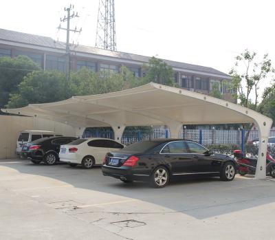 China Solid Metal PC Carport Canopy Parking Garages Type Aluminum Customized White Metal for sale