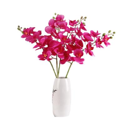 China Cheap Wholesale Silk+plastic Hot Sale Butterfly Rose Artificial Flowers Orchid for sale