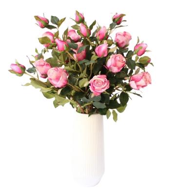 China The 2 Silk Heads Wholesale Articicial Rose Flowers from China for sale