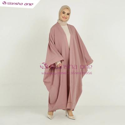 China Dubai fashion suppliers kimono women abaya islamic wholesale muslim fabric material abaya adult woman silk abaya pour women two-piece abaya for sale