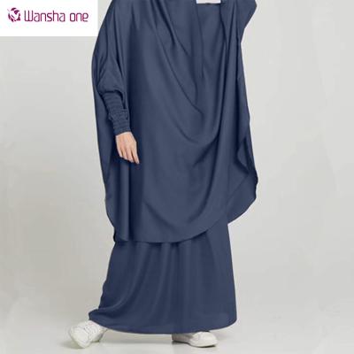 China Beautiful Fashion Dubai Ramadan Islamic Clothing Loose Large Size Stretch Prayer Dress Muslim Khimar Long Dress Eco-friendly for sale