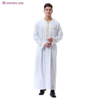 China Wholesale islamic white haramain men's clothing haramain men's middle east design daffah thobes arabic thobes for sale