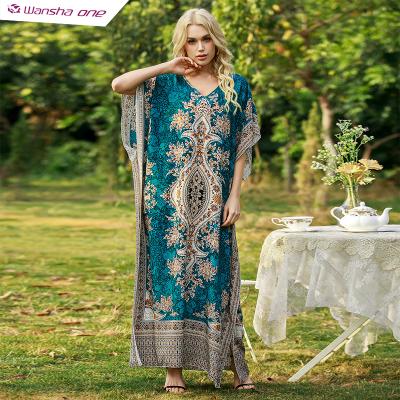 China Long Kimono Maxi Style Dresses Women Regular Ladies Kaftans Plus Size Cover Up Kaftan One Size for sale