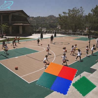 China Outdoor Sports Anti-Slip Interlocking Plastic Flooring For Playground for sale