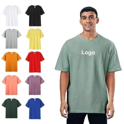 China Anti-Shrink Custom blank cotton plain mens oversized tshirt printing blank 100 cotton men oversized t shirt plus size men's t-shirts for sale