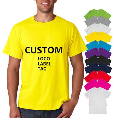 China Anti-Shrink Wholesale High Quality Print Logo Graphic Custom Blank Mens T Shirts 100% Cotton t shirts for sale