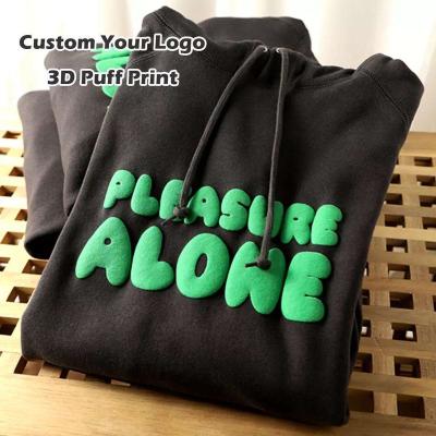 China Anti-Shrink Oem High Quality Plain Oversized Anime Unisex Winter Hoodie Custom 3d Puff Printing Men's Pullover Sweatshirts & Hoodies for sale