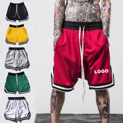 China Anti-wrinkle Custom logo print mesh basketball shorts men summer sport running shorts gym sweat plus size men's shorts for sale