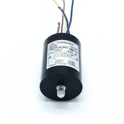 China YB27T5 Black Plastic Housing EMI Filter Wire Lead Output 4A Power Filter For Home Appliances for sale