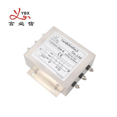 China 30A Three-Phase Filter M4 Screw Output EMI Filter For High Power Industrial Equipment for sale