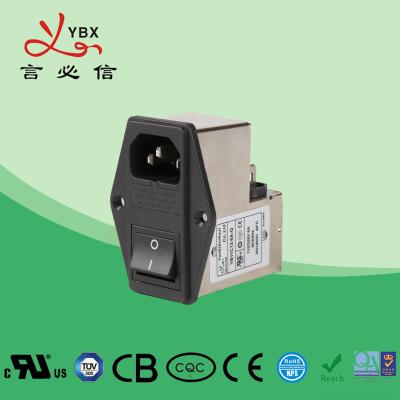 China Yanbixin EMI Passive Inline Power Filter With Socket And Switch 6A 120 250VAC for sale