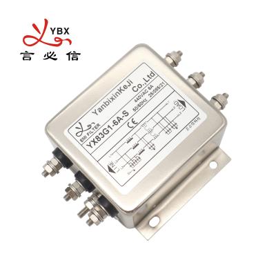 China High Performance Three Phase Filter 6A 10A 380V EMI/RFI Filter For Inverter for sale