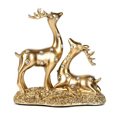 China Modern Minimalist European-style Resin Open Elk Creative Nordic Decoration Living Room Porch TV Wine Cabinet Luxury Ornaments for sale