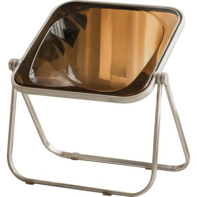 China Vintage Foldable Wholesale Light Weight Colored Transparent Folding Chair Wedding Portable Outdoor Events Metal Steel Decoration On Sale for sale