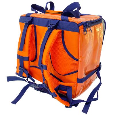 China Cooler Factory Bag Delivery Tarpulain Insulation Pizza Food Delivery Backpack Waterproof Motorcycle Suitcase Bag for sale