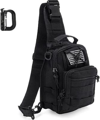 China With USB FREE SAMPLE Sling Tactical Bag For Men Black Mini Concealed Military Carry One Shoulder Pack EDC Backpack Small Strap Go Bag for sale