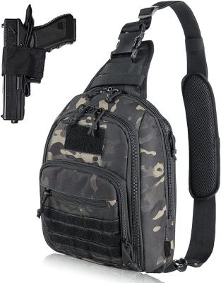 China With USB FREE SAMPLE Sling Tactical Bag Compact Chest Pack Small, Concealed Carry Shoulder Bag for Range, Travel, Outdoor Sports for sale