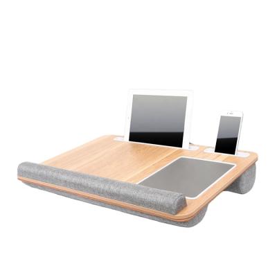 China (Size) 2021 Adjustable New High Quality Wooden Laptop Lap Desk With Mouse Pad OEM ODM Pillow for sale