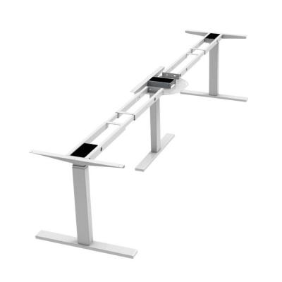 China (Height) Adjustable Manual L Shaped Desk Stand Sit Down DIY Adjustable Desk for sale