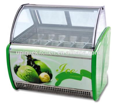 China 2018 Newly Commercial Single-temperature Ice Cream Showcase 20 Pans For Different Flavor for sale