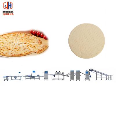 China Pizza-Teig-Rollen-Maschine der 13990mm Pizzaboden-Fertigungsstraße-9000pcs/H elektrische zu verkaufen