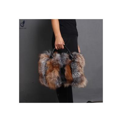 China Wholesale High Quality Women Fashion Fox Fur Cross Tote Bag for sale