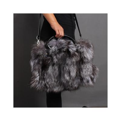 China Wholesale Latest Fashion Design Fox Fur High Quality Women Cross Tote Bag for sale