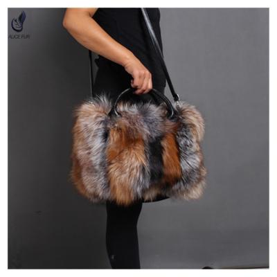 China Other Custom Polyester Fiber Bag Packs Fur Ladies Handbags In Fur Fabric for sale