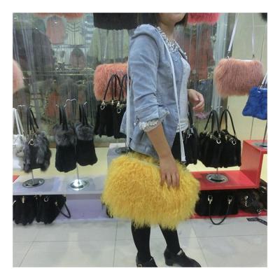 China Other Fashion Shoulder Bag Mini Sheep Fur Handle Sling Wholesale Cute Bag for sale