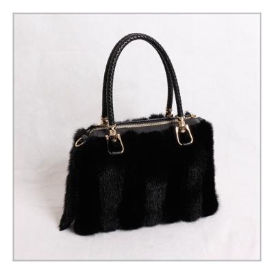 China Other Wholesale Women Mink Fur Tote Bag New Fashion From China Factory Polyester Fiber Lining for sale