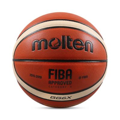 China Cheap promotion leather official standard size 6 molten basketball GG6X GM6X GG6 PU basketball playing basketball for sale