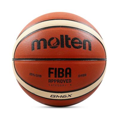 China Basketball Playing PU Leather Match Official Standard Grade 6 And Weight Molten Cheap Price GM6X Basketball For Women for sale