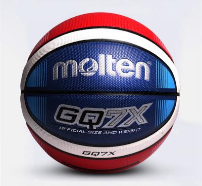 China Basketball playing size 7 official custom logo PU leather futbol basketball GQ7X basketball ball melted basquetebol for sale