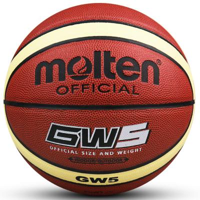 China Basketball playing HOT 5 size 5 sale logo match GW5 indoor PU leather kids custom basketball ball basquetebol for sale