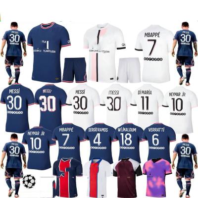 China Top Quality Thailand 21 soccer jersey 22 sets 2021 2022 soccer uniforms shirt men + kids kits for sale