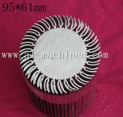 China Item 121,customized round extruded aluminum profile heatsink in china, cooler for led lights,round heatsink in china for sale