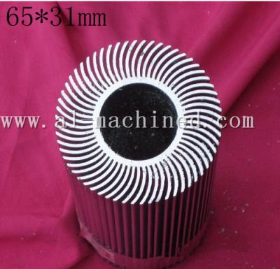 China Item 144.customized round extruded aluminum profile heatsink in china, cooler for led lights,round heatsink in china for sale